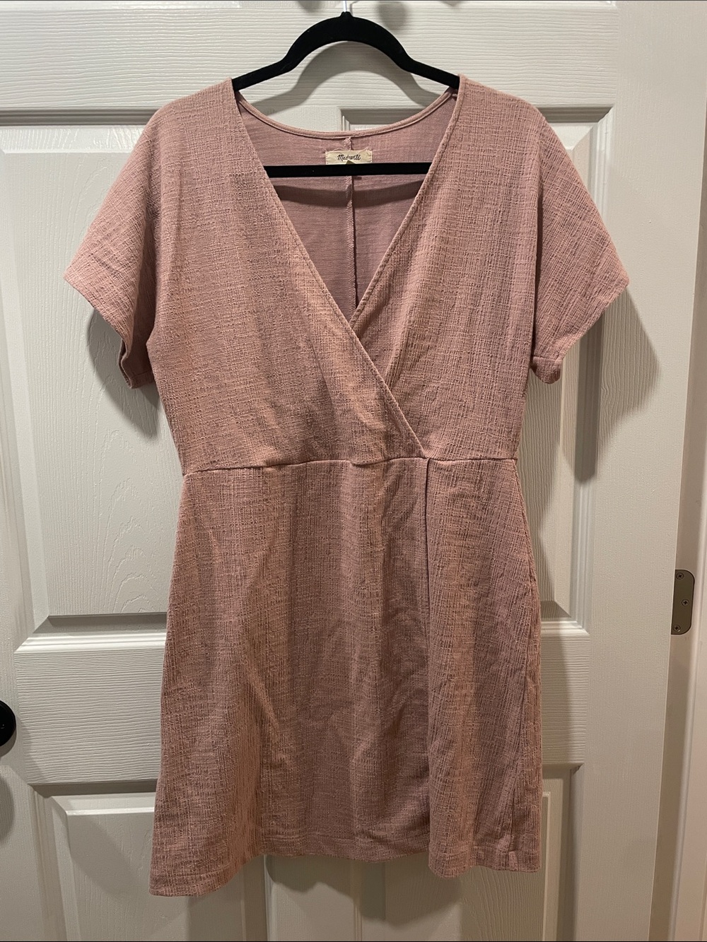 Madewell Mauve Wrap Mini Dress